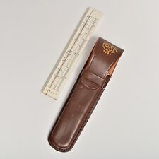 Frederick Post 1441 Pocket Magnifying Slide Rule Hemmi w/ Leather Case Japan picture