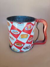 Vintage 1950s Androck HAND-I-SIFT Flour Sifter 3 Screen Colorful Dessert Graphic picture