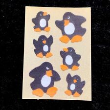 Vintage Rare Sandylion Fuzzy Penguin Stickers Maxi Sheet picture