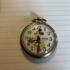 Vintage 1960's Bradley Mickey Mouse Pocket Watch - Working Made In The USA picture