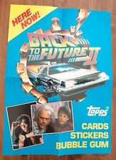 Topps 1989 Back to The Future II Trading Card Store Display Poster 10 x 14 Mint  picture