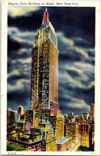 Vintage Postcard - Empire State Building at Night, New York City picture