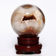 2217g Natural Agate Geode Sphere Crystal Ball Reiki Healing Energy Decoration picture