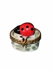 Peint Main LV Limoges Trinket Box  Ladybug picture