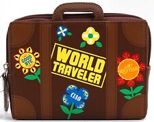 NEW Disney Parks It's A Small World Traveler Suitcase Luggage Zippered Pouch Bag picture