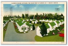 1941 Clarke's Deluxe Cottages Offices Two Miles West Geneva New York NY Postcard picture