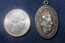 St Christopher Vintage Medal Sterling Silver picture