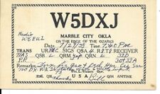 QSL 1935 Marble City Oklahoma   radio card picture