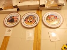 3 Anheuser Busch Limited Edition Civil War Series Plates - Lincoln,Lee,Grant-COA picture