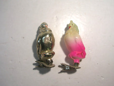 Vintage Glass Christmas Bird Clip On Tree Ornaments  picture