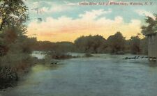 Postcard NY Waterloo Seneca River back of Wheel Shop 1913 Vintage PC J9737 picture