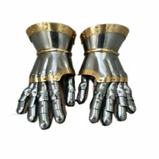 X-mas Medieval Steel Gothic Gauntlet Gloves New Antique Armor Functional picture