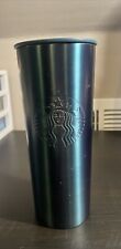Starbucks 16 Fl Oz Tumbler Cup Dark Blue/Green, 90% Recycled Stainless Steel picture