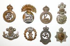 BRITISH MILITARY CAP BADGES, Eight British Regimental Cap & Collar Badges picture