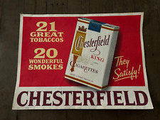 Vintage 1950’s Chesterfield Cigarettes Litho Advertising picture