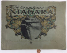 C 1910 The Grandeurs of Niagara Falls Souvenir Booklet Large B&W Photos picture