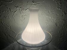 Antique Milkglass Ribbed Angle Oil Lamp Shade Chimney (D: 5-1/2”) picture
