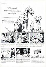 1939 Sanka Coffee Vintage Print Ad Dalmatian Dachshund Cute Dogs  picture