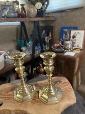 Brass Candle Holders Vintage Gold 5.5” Tall picture