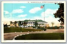 Vintage BLOOMFIELD HILLS Country Club MICHIGAN Postcard Unposted picture