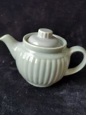 Vintage Gray Ribbed Teapot in Excellent Condition for Single Serving picture