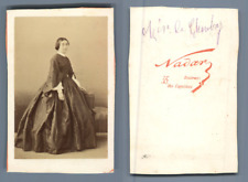 Nadar, Paris, Marquise de Chombay, Confirmed Vintage CDV Albumen Screw Card picture