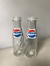 Vintage Pepsi Glass Bottle Salt and Pepper Set New Old Stock picture