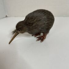Vtg Collectible Life Like Kiwi With Real Feathers Cute Bird Figurine picture