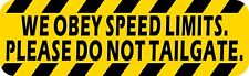 10in x 3in Please Do Not Tailgate Sticker Car Truck Vehicle Bumper Decal picture