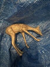 Vintage Brass Spotted Deer Doe MCM picture