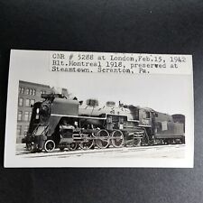 VTG Steam Locomotive Photo CNR#5288 4-6-2 @ London Ontario February 15th 1942 picture