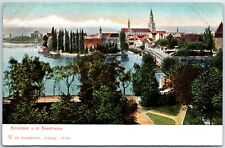 VINTAGE POSTCARD VIEW OF THE CITY OF KONSTANZ GERMANY FROM THE LAKE c. 1895-1900 picture