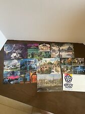 8 EPCOT CENTER PREVIEW 1981 Pre Opening Postcards & a 13 Scene Portfolio SPACE picture