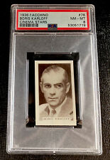 PSA 8 BORIS KARLOFF 1936 Facchino Chocolate Cinema Stars Card Frankenstein #76 picture
