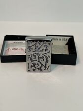 Zippo Elegant Deep Carved Fillgree High Polish Chrome 28530, New With Gift Box picture