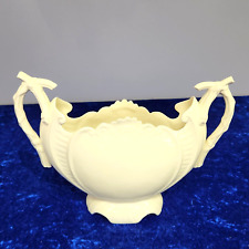 Vintage Victorian Porcelain Basket Vase Planter Shell Cream 10 x 5 Exquisite picture