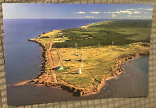VTG Continental Postcard - North Cape Lighthouse Aerial, Prince Edward Island picture