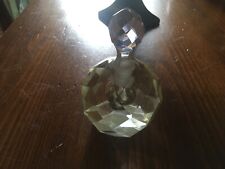 SUPER KEEN Antique perfume bottle-Cut glass stopper -4 1/2 x 4 inches picture