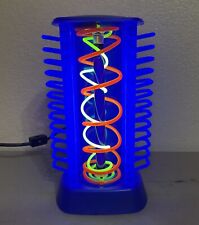 Vintage 1980s Black Light Neon CD Lamp 26  CD Holder 10 1/2” Tall As Is picture