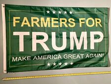 DONALD TRUMP FLAG *FREE SHIP USA SELLER* NEW Farmers For Trump Army Sign 3x5' picture