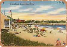 Metal Sign - Maine Postcard - Bathing beach, Kennebunkport, Maine picture