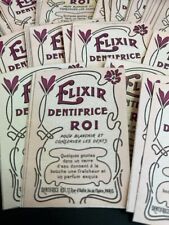 LOT 50 LABELS ELIXIR KING TOOTHPASTE / 7.5x5cm / OLD PERFUME LABELS picture
