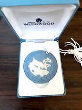 Wedgwood Est 1759 England Original Box Blue on Cream Medallion Rare picture