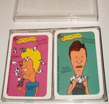 1996 VINTAGE LOT OF 2 PACKS OF BEAVIS AND BUTTHEAD CARDS PLAYING CARDS ALL NEW picture