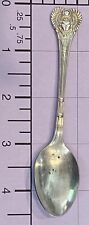 antique EGYPTIAN SCARAB pattern~unmarked demitasse spoon~design on reverse~1910s picture