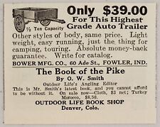 1929 Print Ad Bower Mfg 2-Wheel Auto Trailers 1/2 Ton Capacity Fowler,Indiana picture