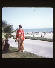 1969 Original Slide Woman Psychedelic Pants California Beach #2294 picture