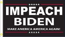 12X18 INCH IMPEACH BIDEN BLACK Boat FLAG Grommets 100D Polyester FABRIC FLAG picture