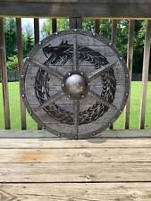 Medieval Round Dragon Shield Armor Shield Wooden Handmade Shield picture