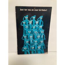 RARE Vintage 1983 Art Clokey 21 Gumby Salute Birthday Card picture